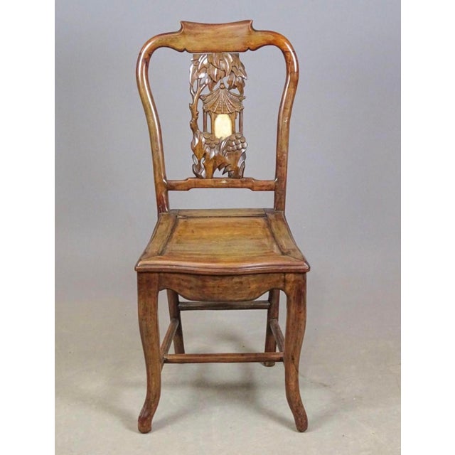 Probably dating from the 1920s these lovely Chinese art nouveau style side chairs are incredibly chic Each has a portion...