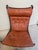 1970s Pair of Vintage Cognac Leather/Beech Chairs and Ottoman For Sale - Image 5 of 8