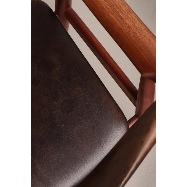 Model CH-34 Armchair in Teak & Black Leather from Hans J. Wegner, 1950s For Sale - Image 10 of 18