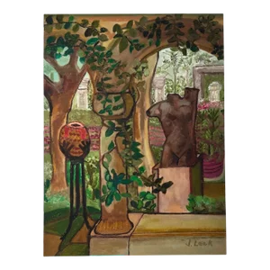 Early 21st Century Garden on Lazy Lane Lithograph