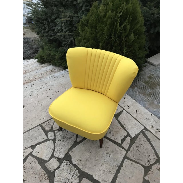 Mid-Century Modern Yellow Cocktail Chair, 1960s For Sale - Image 3 of 9