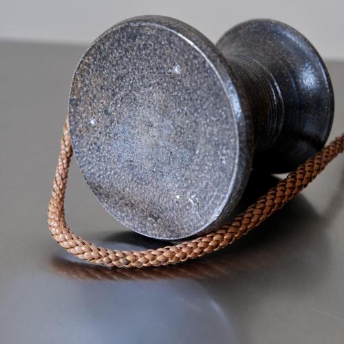 Minimalist Stoneware Candleholder from Höganäs, Sweden, 1950s For Sale - Image 6 of 9