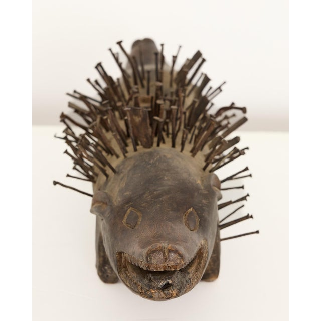Bakongo Nkisi Kozo Nail-Studded Janus Dog Power Figure, Congo For Sale - Image 13 of 17