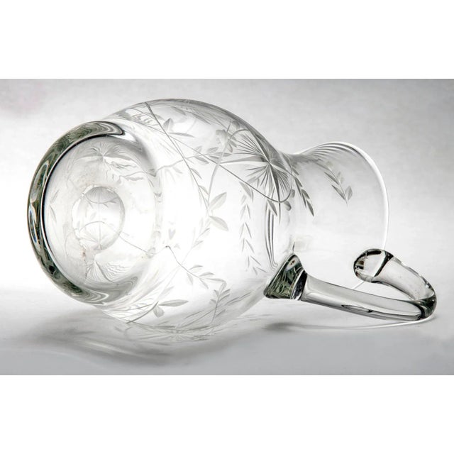 1970s Hand Cut Crystal Juice/Water Pitcher For Sale - Image 5 of 7