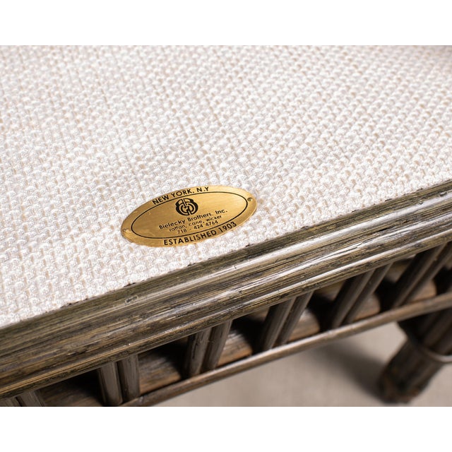 Pair Bielecky Brothers Organic Modern Rattan Dining Armchairs For Sale - Image 12 of 18