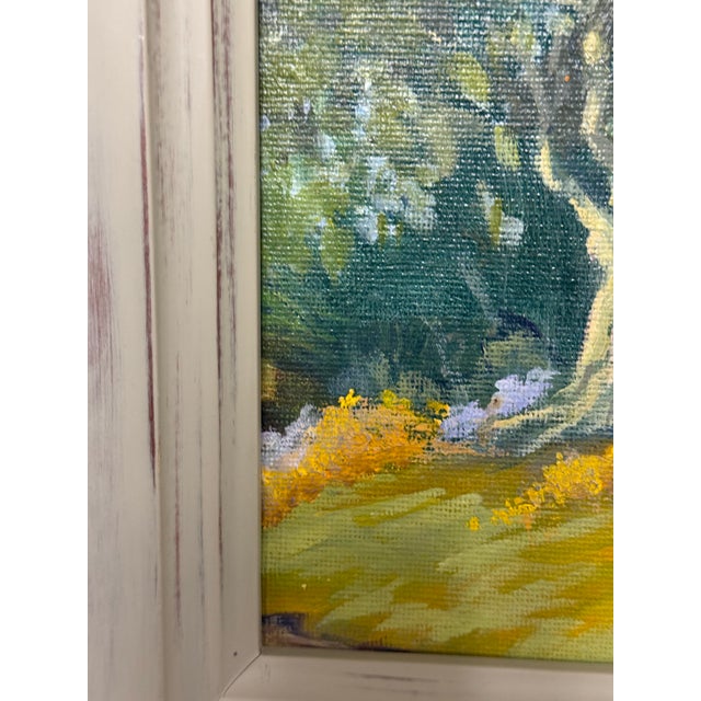 Early 21st Century Impressionist Tree in Grove Painting, Framed For Sale - Image 5 of 12