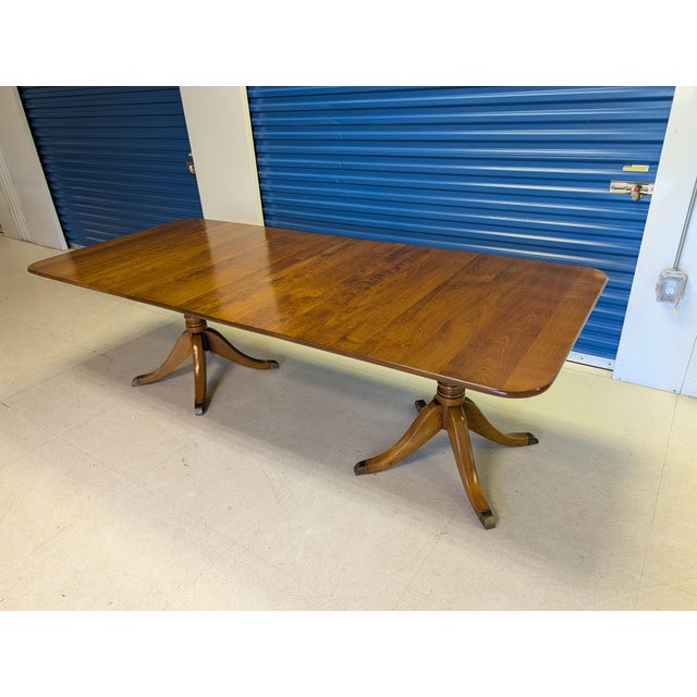Midcentury L. & j.g. Stickley "Cherry Valley" Duncan Phyfe Dining Table For Sale - Image 10 of 14