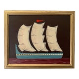 Contemporary Impressionist Style Seascape Painting on Canvas, Framed For Sale