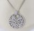 White Early 21st Century 18k White Gold and Diamond Open Floral Circle Pendant Necklace For Sale - Image 8 of 9
