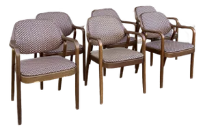 Set of 6 Bentwood Chairs for Knoll by Don Pettit