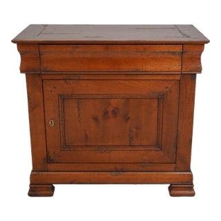 Italian Continental Style Distressed Finish Cabinet For Sale