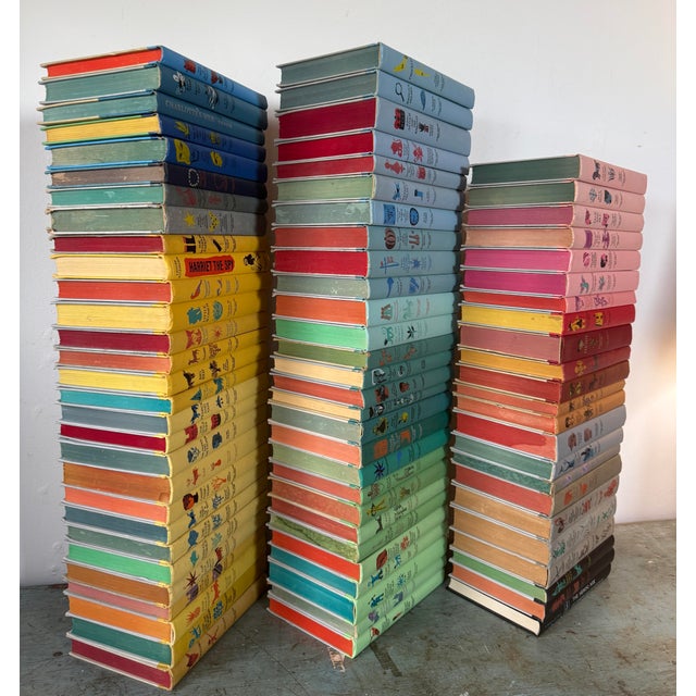 Mid-Century Modern Vintage Rainbow Children's Classic Book Junior Deluxe Editions Bright Library Set - 82 Book Collection For Sale - Image 3 of 12
