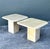 Late 20th Century Vintage Boho Travertine Side Tables - A Pair For Sale - Image 5 of 6