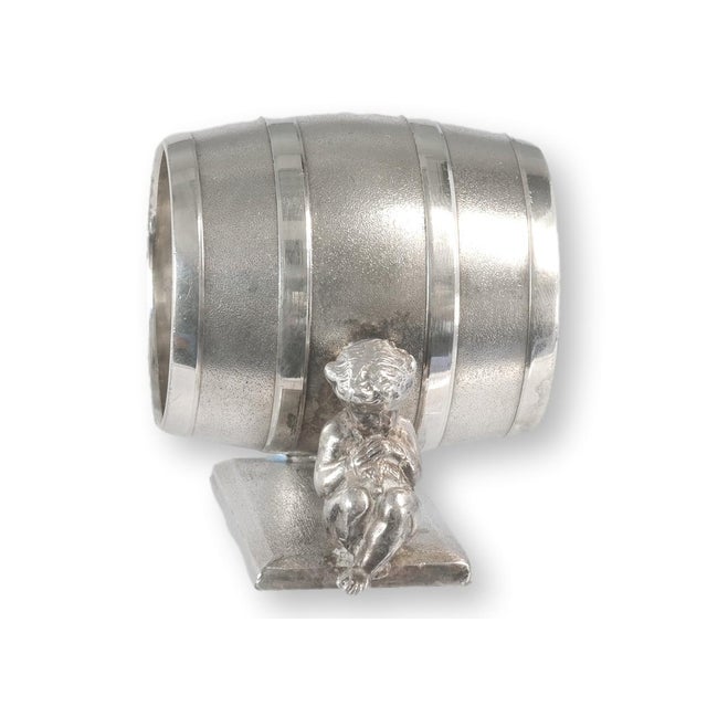 Victorian 19th-C. Meriden Napkin Ring w/ Cherubs For Sale - Image 3 of 7