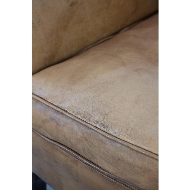 Vintage Sheepskin Leather Chair For Sale - Image 10 of 16