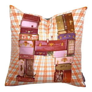 Hermes H en Voyages Silk Scarf Pillow