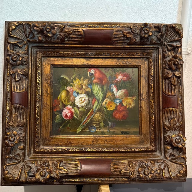 1940s Emil Kosa Jr. Oil Bird Painting For Sale In West Palm - Image 6 of 10
