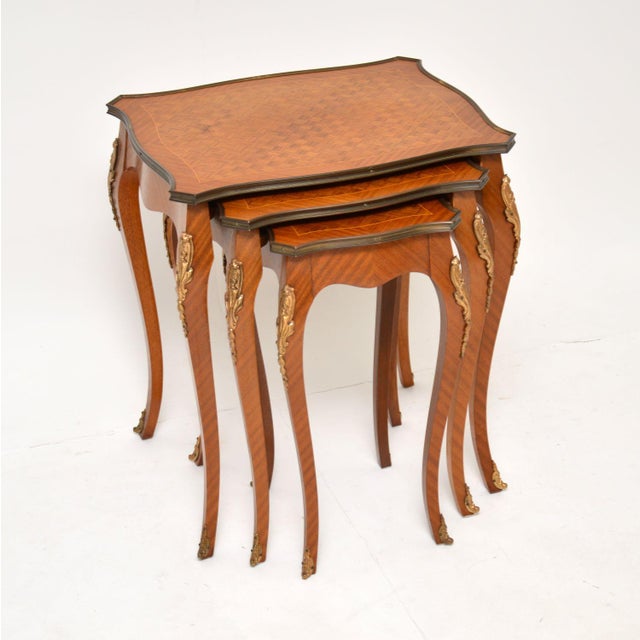 Vintage Louis XV French Nesting Tables, 1930, Set of 3 For Sale - Image 11 of 11