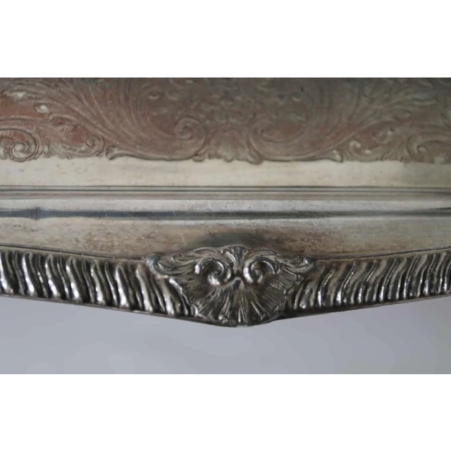 Antique Serving Tray - Silver on Copper For Sale In Providence - Image 6 of 8