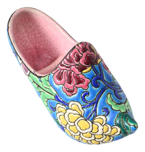 Enameled Pottery Shoe from Longwy, 1930s