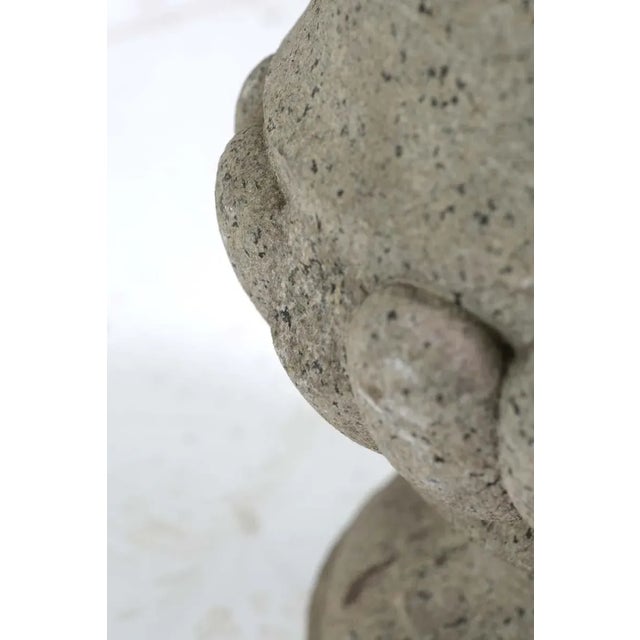 Antique Carved Granite Bird Fountain Urn For Sale - Image 6 of 8