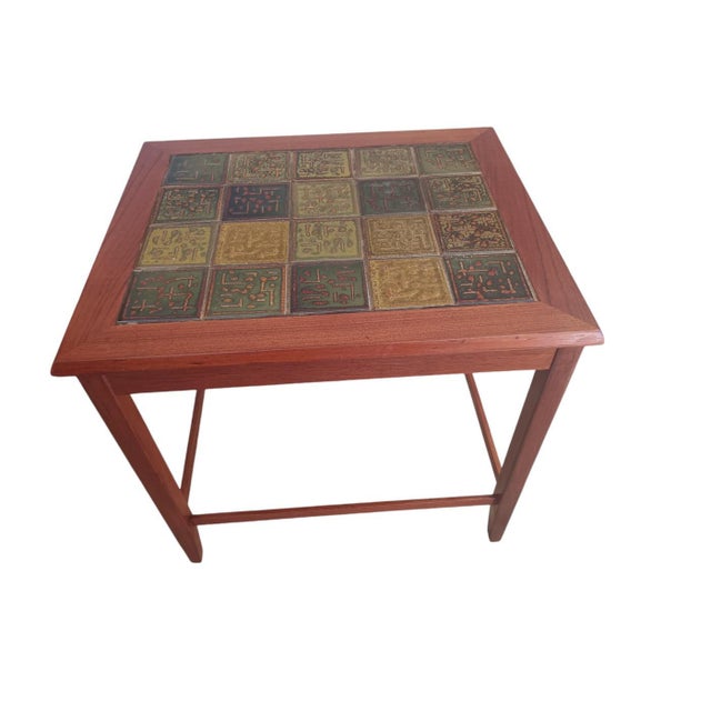 Mid-Century Danish Nesting Tables in Tiled & Teak Frame, 1970s, Set of 3 For Sale - Image 12 of 18