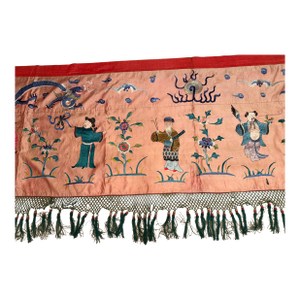 Ceremonial Chinese Emboidered Hanging Late Qing Dynasty 144 X Height 39