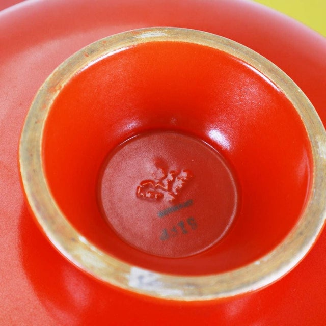 Vintage German Centerpiece with Plates from Karlsruhe, 1960s, Set of 6 For Sale - Image 10 of 13