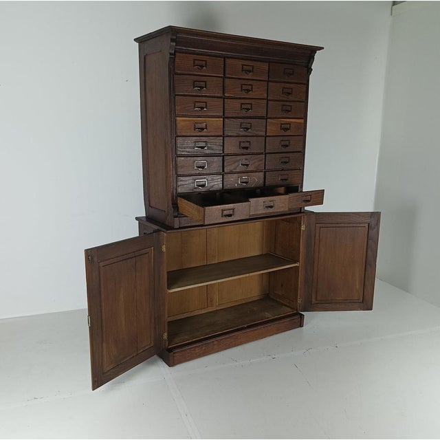 Brown Wooden Notary Cabinet For Sale - Image 5 of 18
