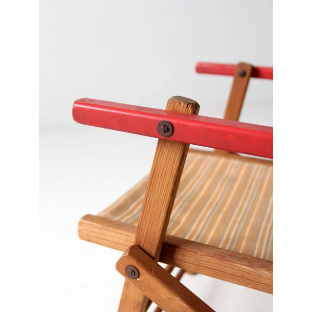 Mid-Century Children's Folding Camp Chair For Sale - Image 9 of 10