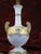 White Table Lamp Glass Urn Vase Antique Bohemian Moser Gold Leaves For Sale - Image 8 of 18