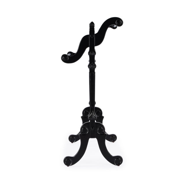 Spritely Home Accent Furniture Newhouse 29.25 in. W Rectangular Wood 3 Rail Traditional Blanket Stand, Black Licorice For Sale - Image 4 of 7