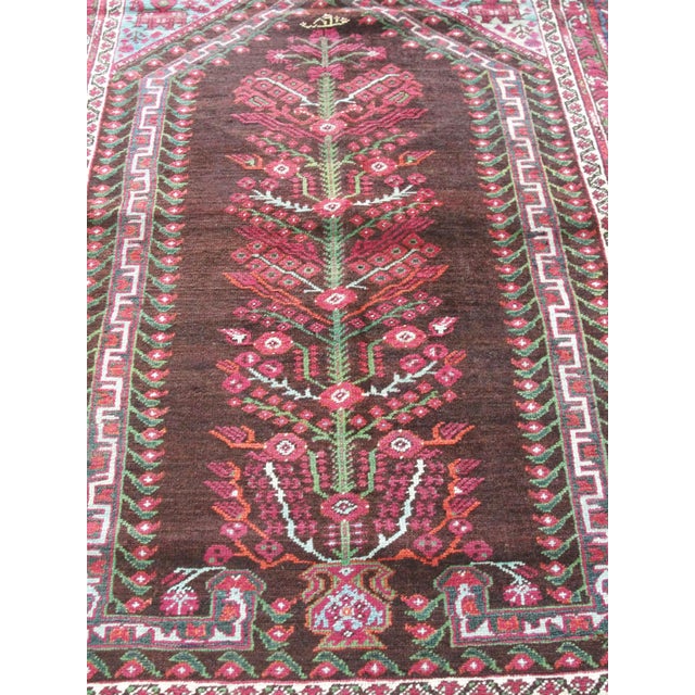 Brown Antique Caucasian Karabagh Prayer Rug For Sale - Image 8 of 9