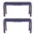 Asian Modern Grasscloth Wrapped Ming Style Console Tables Att. Baker Furniture - Pair For Sale