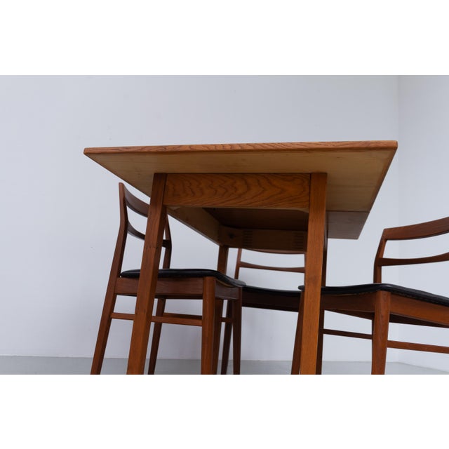 Mid-Century Danish Compact Folding Oak Dining Table attributed to Børge Mogensen, 1950s For Sale - Image 10 of 18