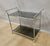 1970s 1970s Mid-Century Modern Large Faux Bamboo Steel and Smoked Glass Bar Cart For Sale - Image 5 of 11