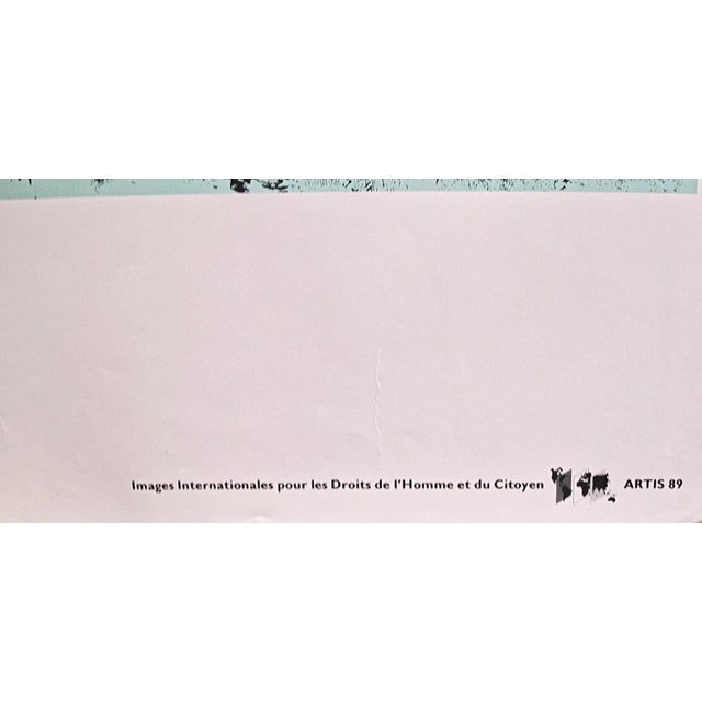 1989 Original Poster for Artis 89's Images Internationales Pour Les Droits De l'Homme Et Du Citoyen - Bicentennial For Sale - Image 4 of 5