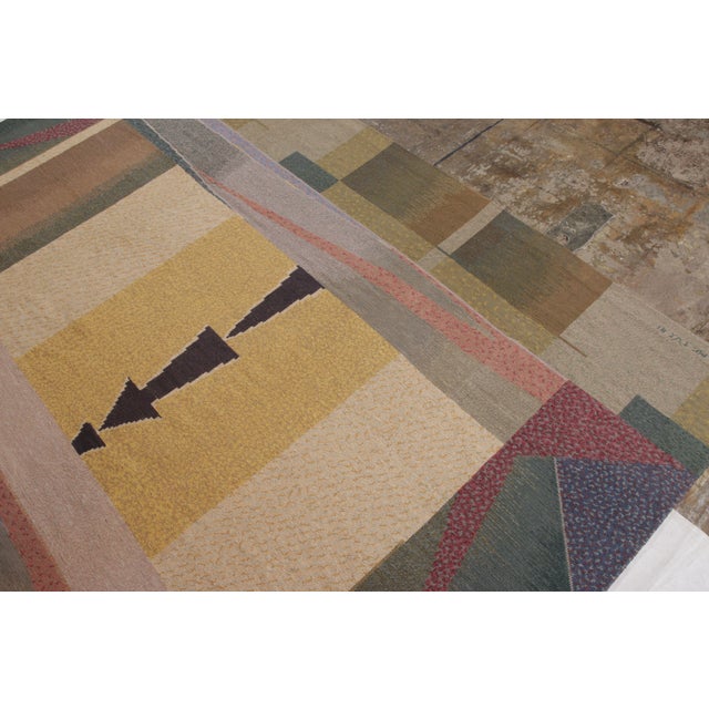 Vintage Van Campen Style Needlepoint in Polychromatic Patterns by Rug & Kilim For Sale In New York - Image 6 of 8