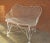 Nice small size wirework garden bench. Shaped back.40" by 20" by 34".19th century.