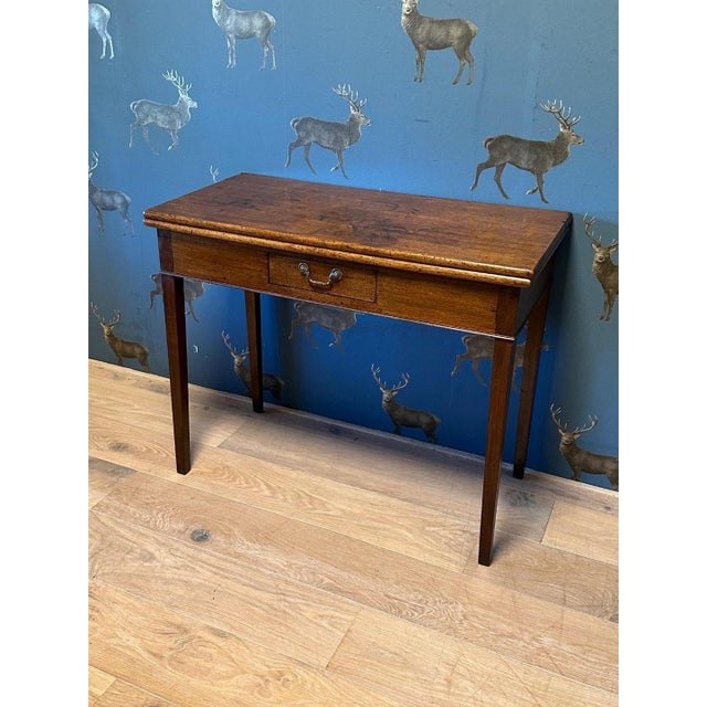 Wood Antique Side Table in Mahogany For Sale - Image 7 of 8