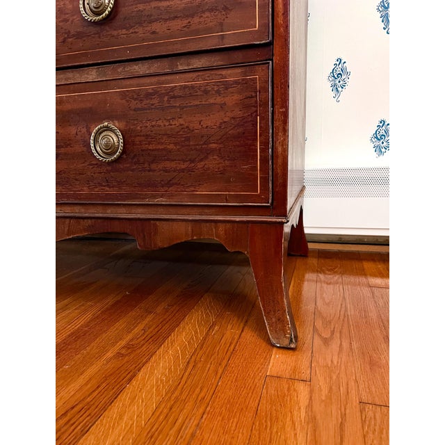 Antique Early 1800s Scottish Neoclassical Mahogany Chest of Drawers With Ebony Inlay For Sale - Image 14 of 17