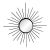 Mid Century Iron Starburst Mirror For Sale