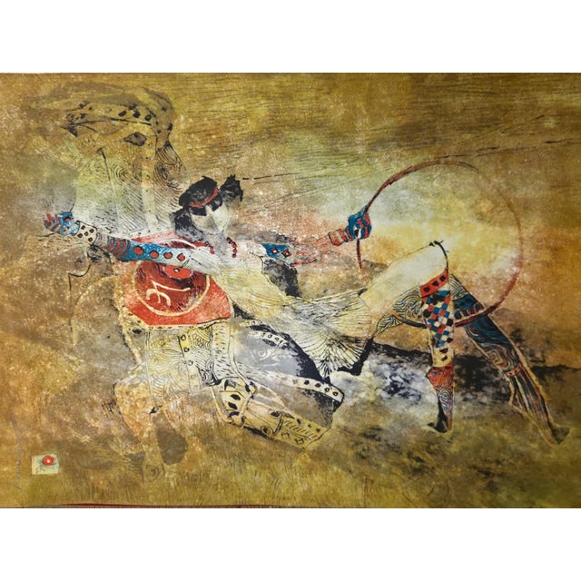This artwork is a limited edition lithograph titled "Circus I" by the Vietnamese-French artist Hoi Lebadang. "Circus V"...