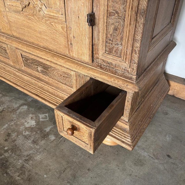 Wood Antique Hall Cupboard, 1700s For Sale - Image 7 of 18