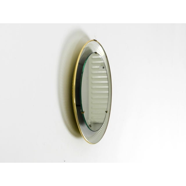 Metal Mid-Century Round Illuminated Metal Mirror from Hillebrand, 1966 For Sale - Image 7 of 18