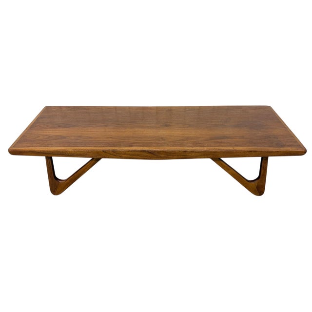 Mid-Century Modern Mid-Century Modern Walnut Sculpted Coffee Table For Sale - Image 3 of 6