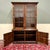 Antique English Large Bookcase Bookshelf Cabinet Double Door Glass Oak C. 1910s For Sale - Image 12 of 18