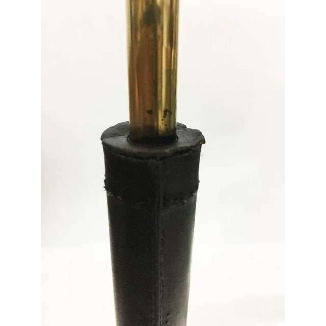 Swedish Leather and Brass Floor Lamp from Bergboms, 1960s For Sale - Image 12 of 13