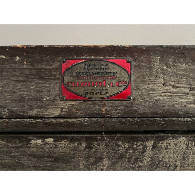 French Tremeau Mirror 19th Century Original Green Painted and Gilded For Sale - Image 4 of 9