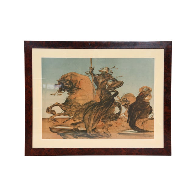 Claude Weisbuch, Surrealist Scene, 1972, Lithograph, Framed For Sale